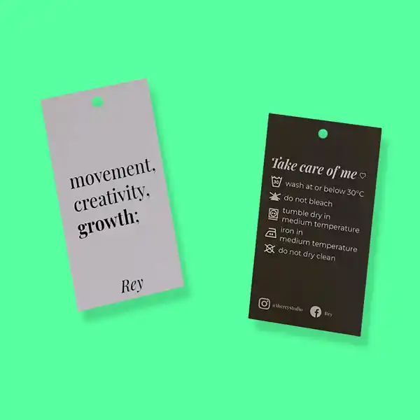 Custom Printed Recycled Matte Hang Tags on High Quality Materials 2 Custom Printed Recycled Matte Hang Tags on High Quality Materials 2