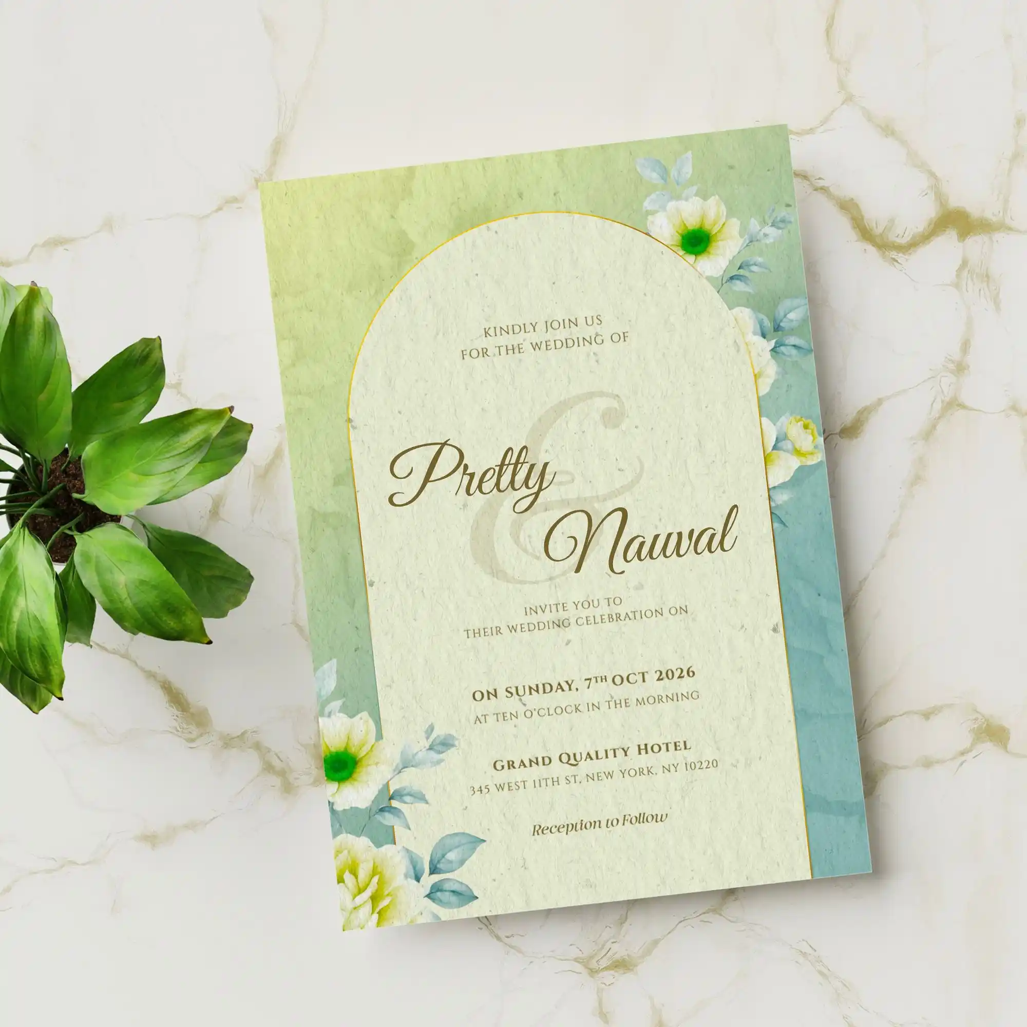 Custom Printed Recycled Matte Invitations on High Quality Materials 3 Custom Printed Recycled Matte Invitations on High Quality Materials 3