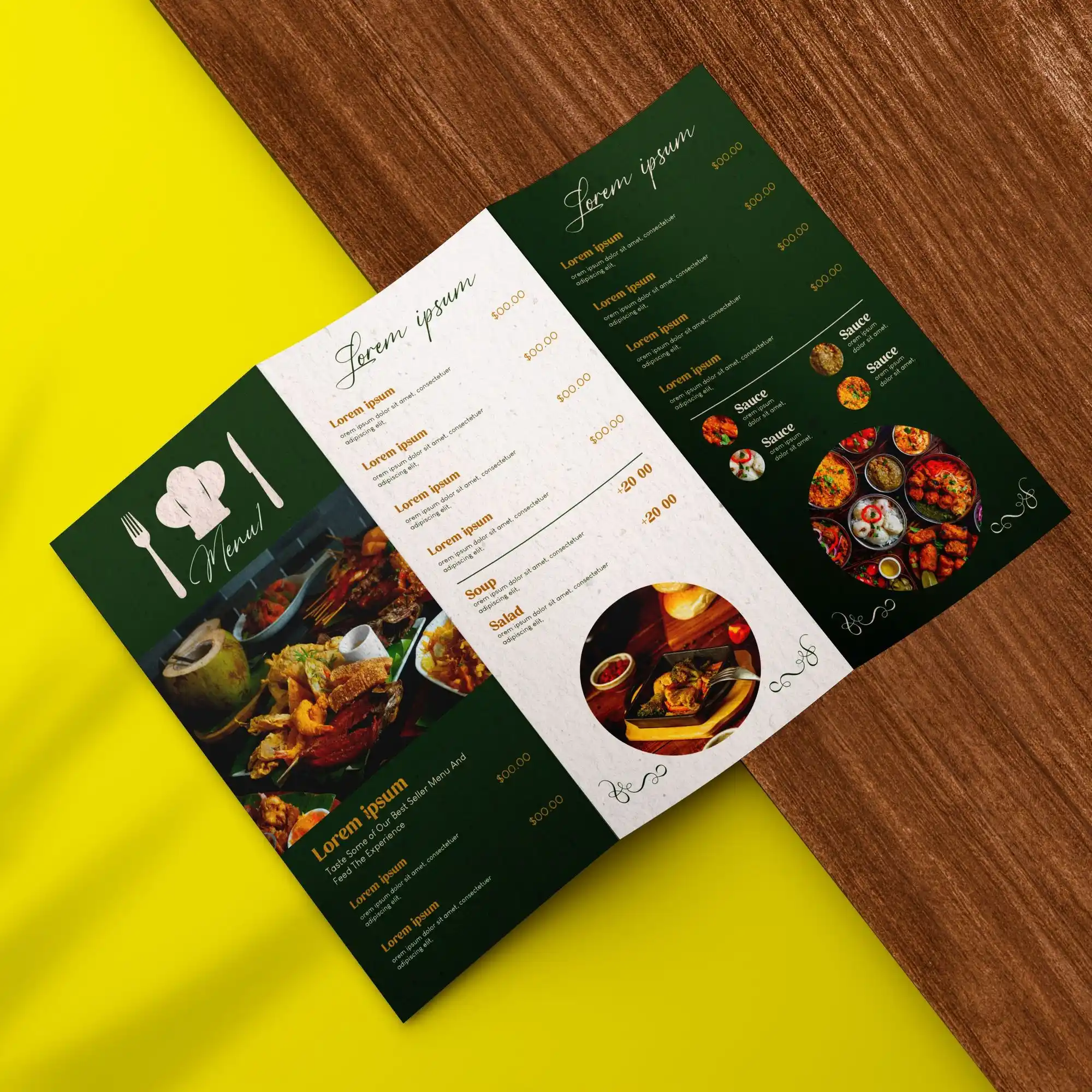 Custom Printed Recycled Matte Menus on High Quality Materials 2 Custom Printed Recycled Matte Menus on High Quality Materials 2