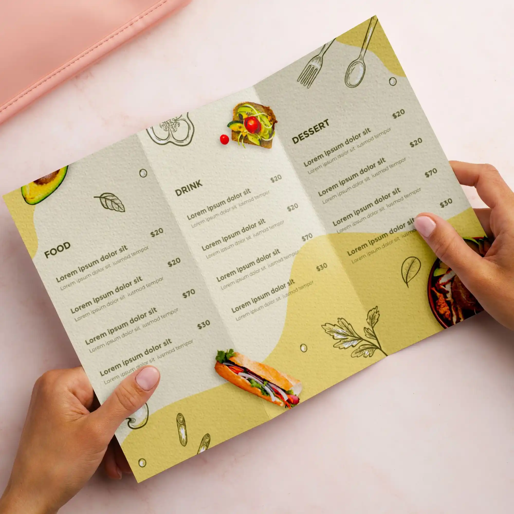 Custom Printed Recycled Matte Menus on High Quality Materials 3 Custom Printed Recycled Matte Menus on High Quality Materials 3