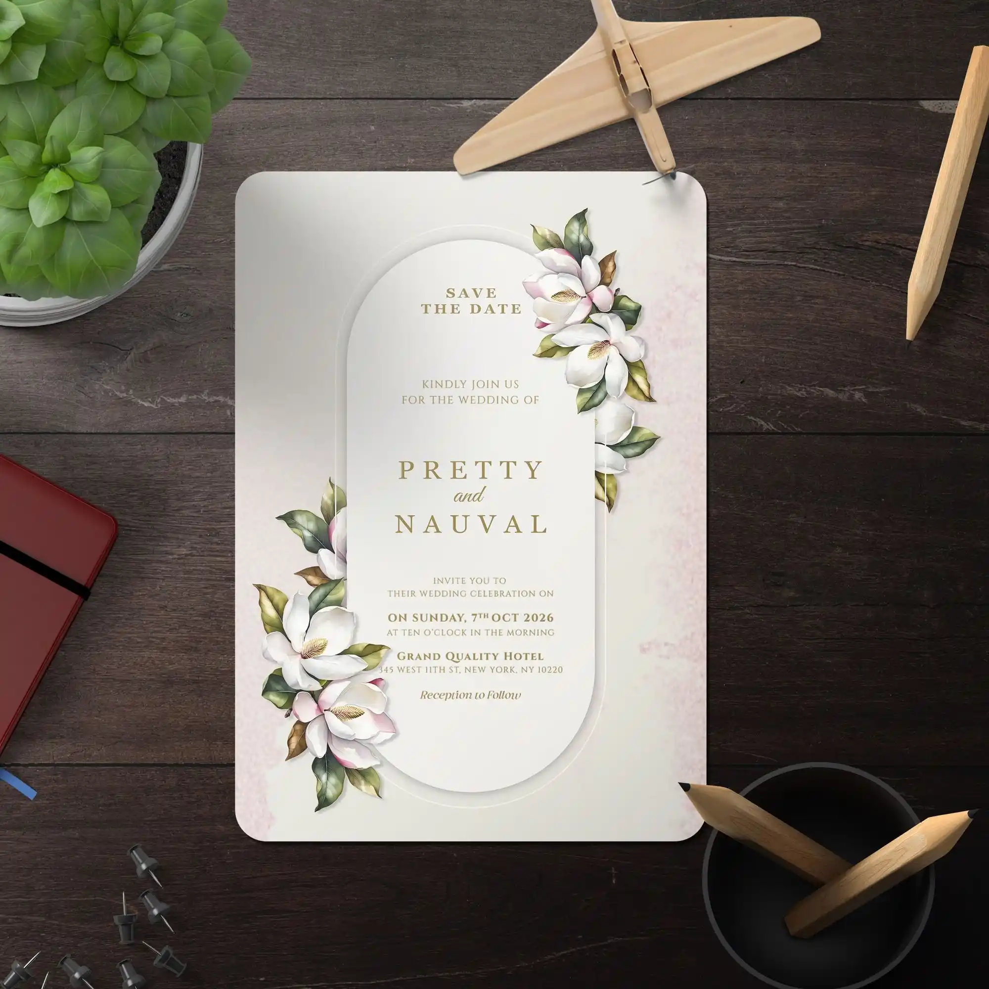 Premium Custom Printed Round Corner Invitations | HOTCARDS