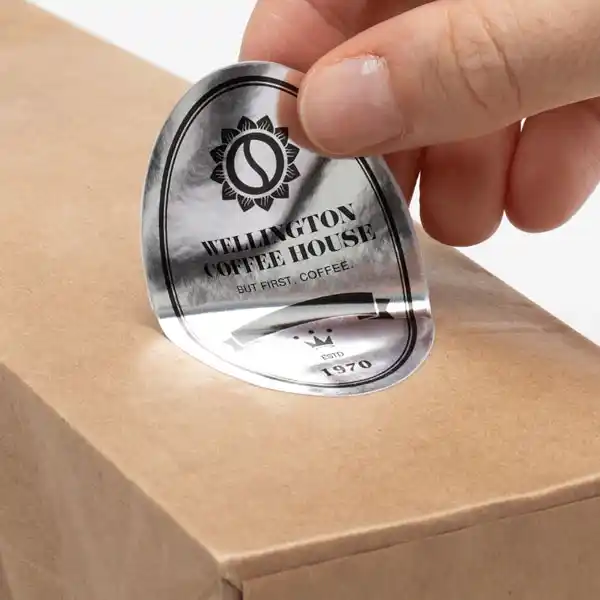 Custom Printed Silver Roll Labels on High Quality Materials 2 Custom Printed Silver Roll Labels on High Quality Materials 2