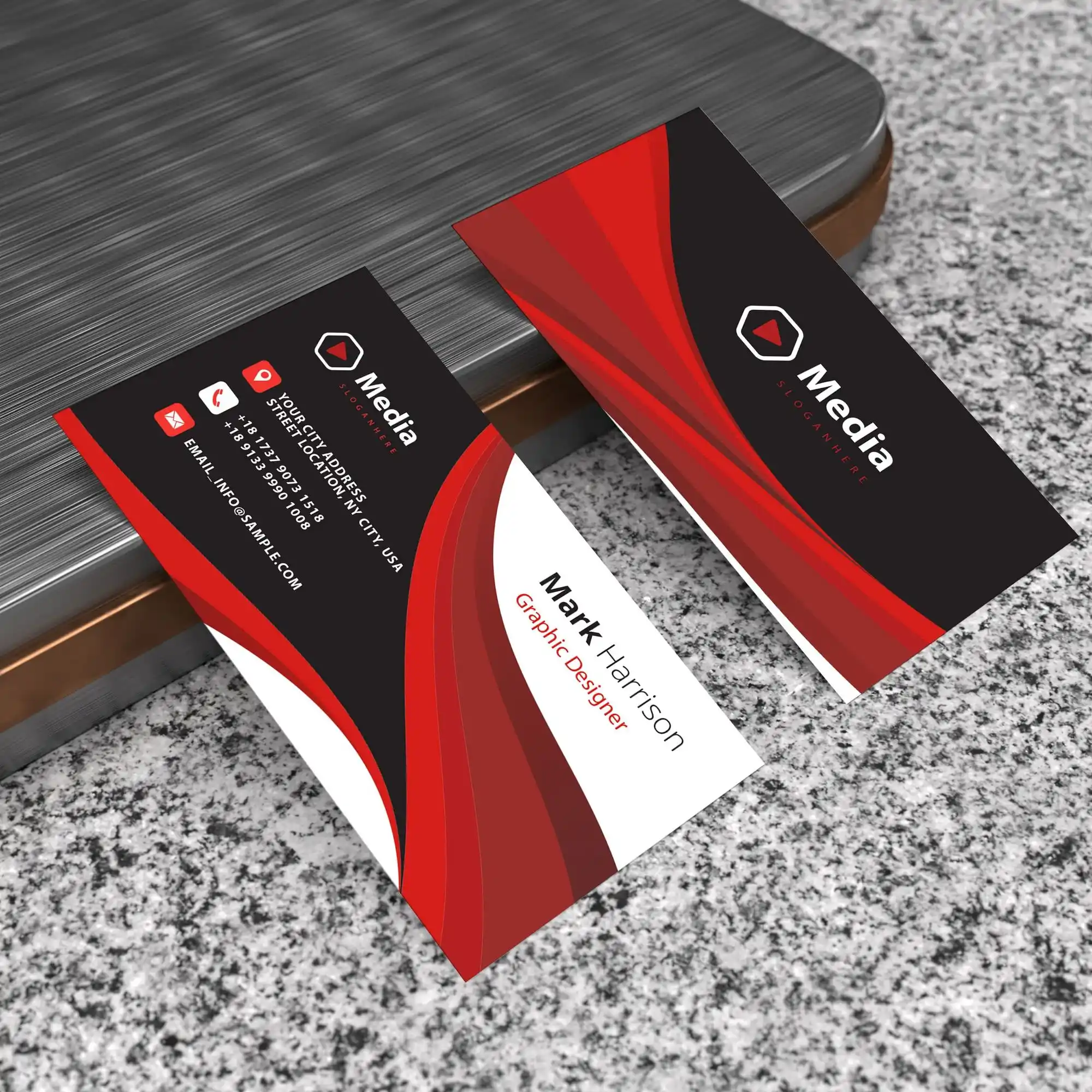 Custom Printed Slim Business Cards on High Quality Materials 2 Custom Printed Slim Business Cards on High Quality Materials 2
