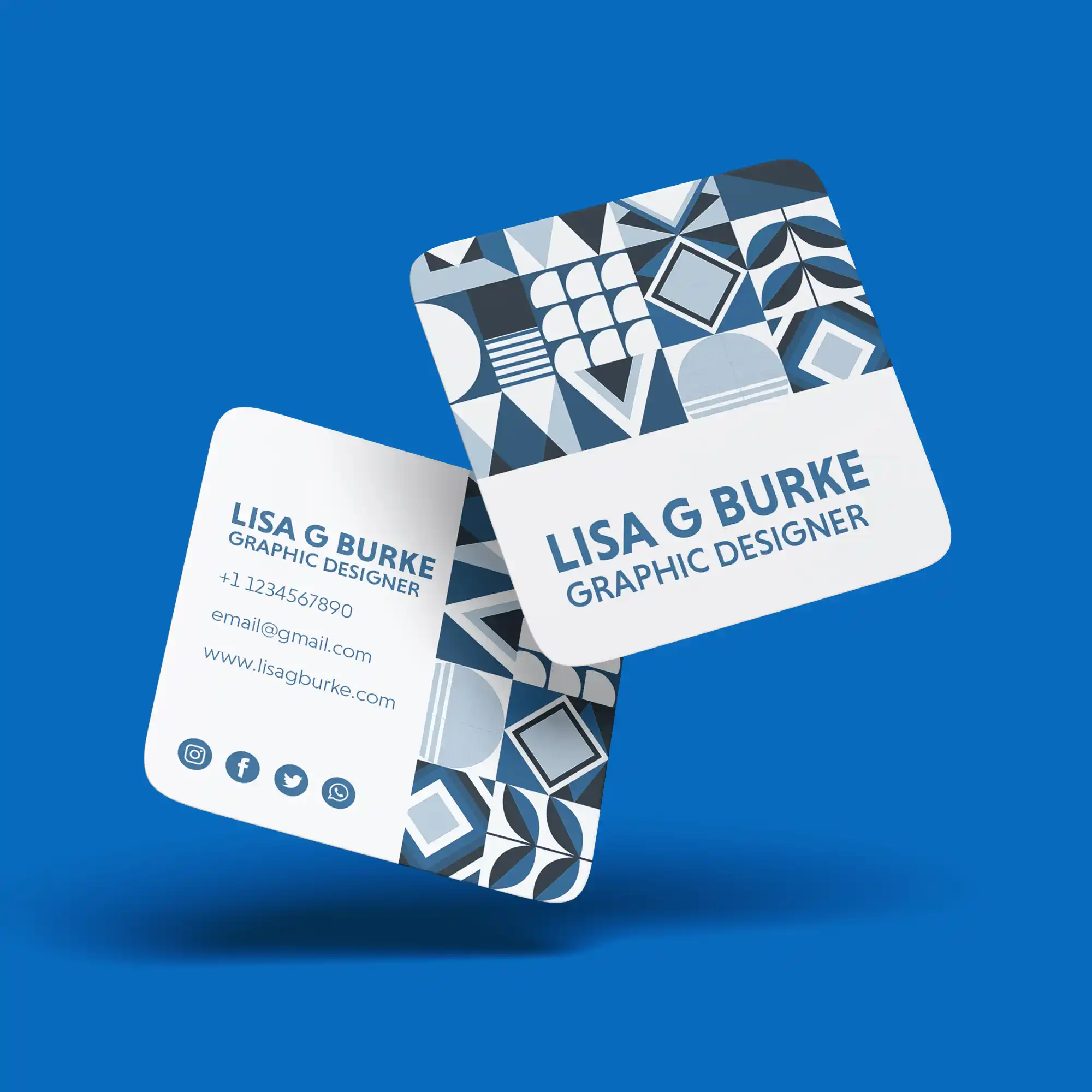 Custom Printed Square Rounded Corner Business Cards on High Quality Materials 2 Custom Printed Square Rounded Corner Business Cards on High Quality Materials 2