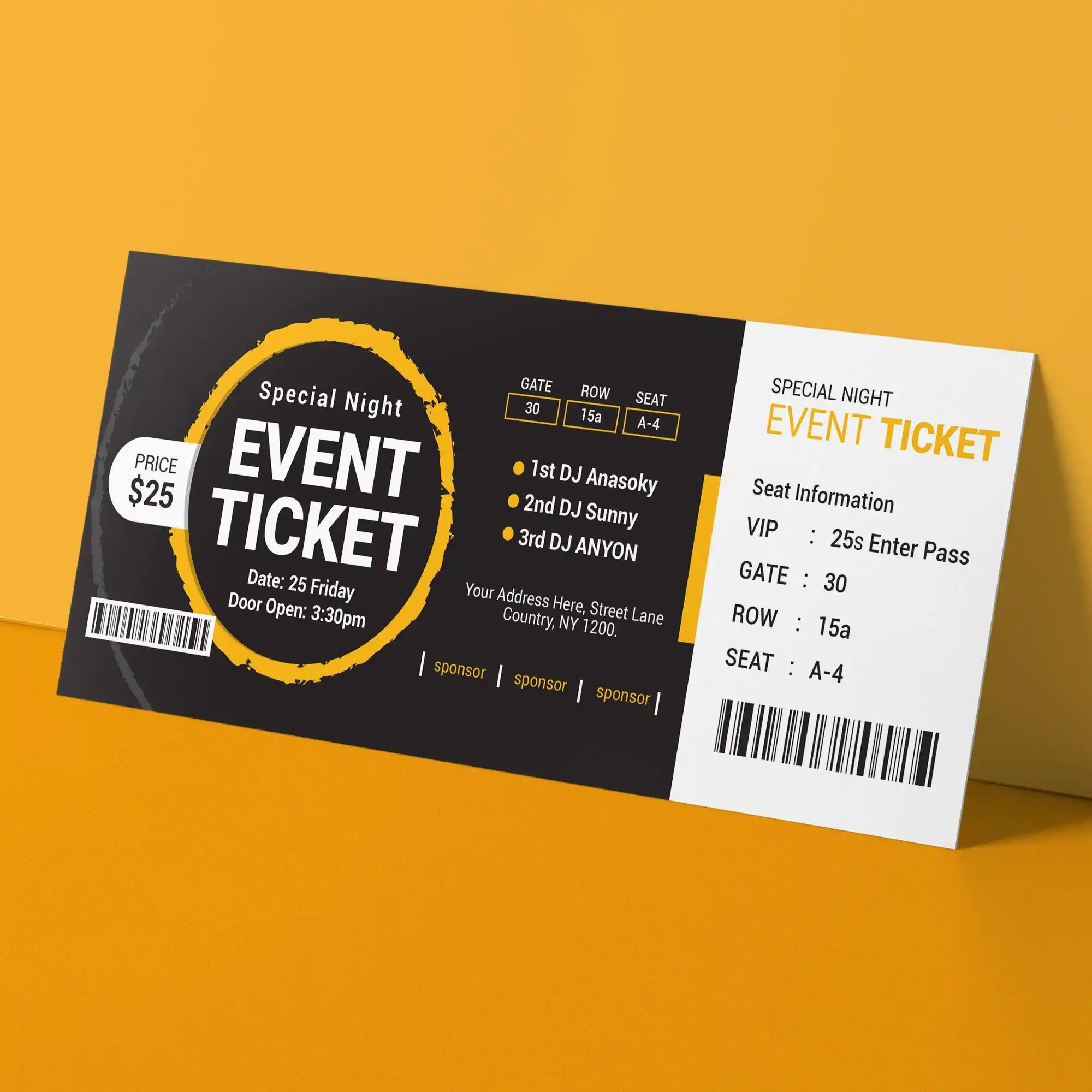 Custom Printed Standard Event Tickets on High Quality Materials 1 Custom Printed Standard Event Tickets on High Quality Materials 1