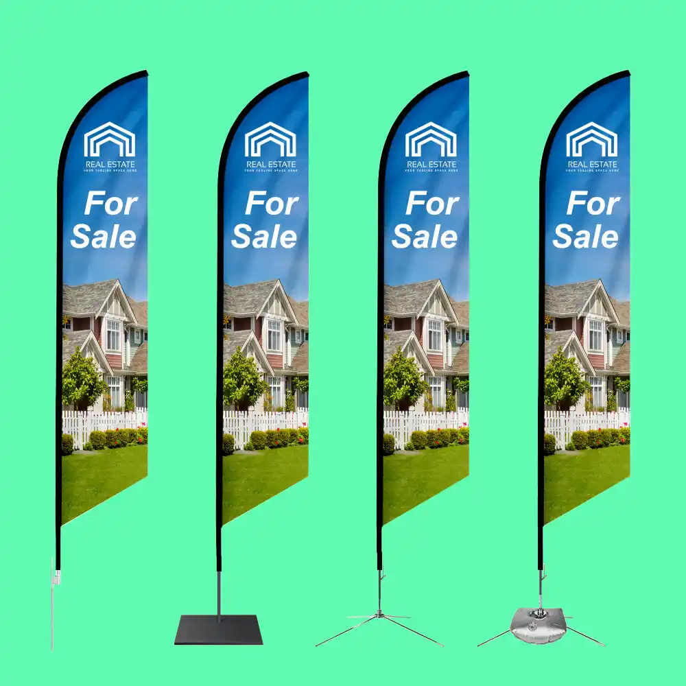 Custom Printed Standard Feather Flags on High Quality Materials 4 Custom Printed Standard Feather Flags on High Quality Materials 4