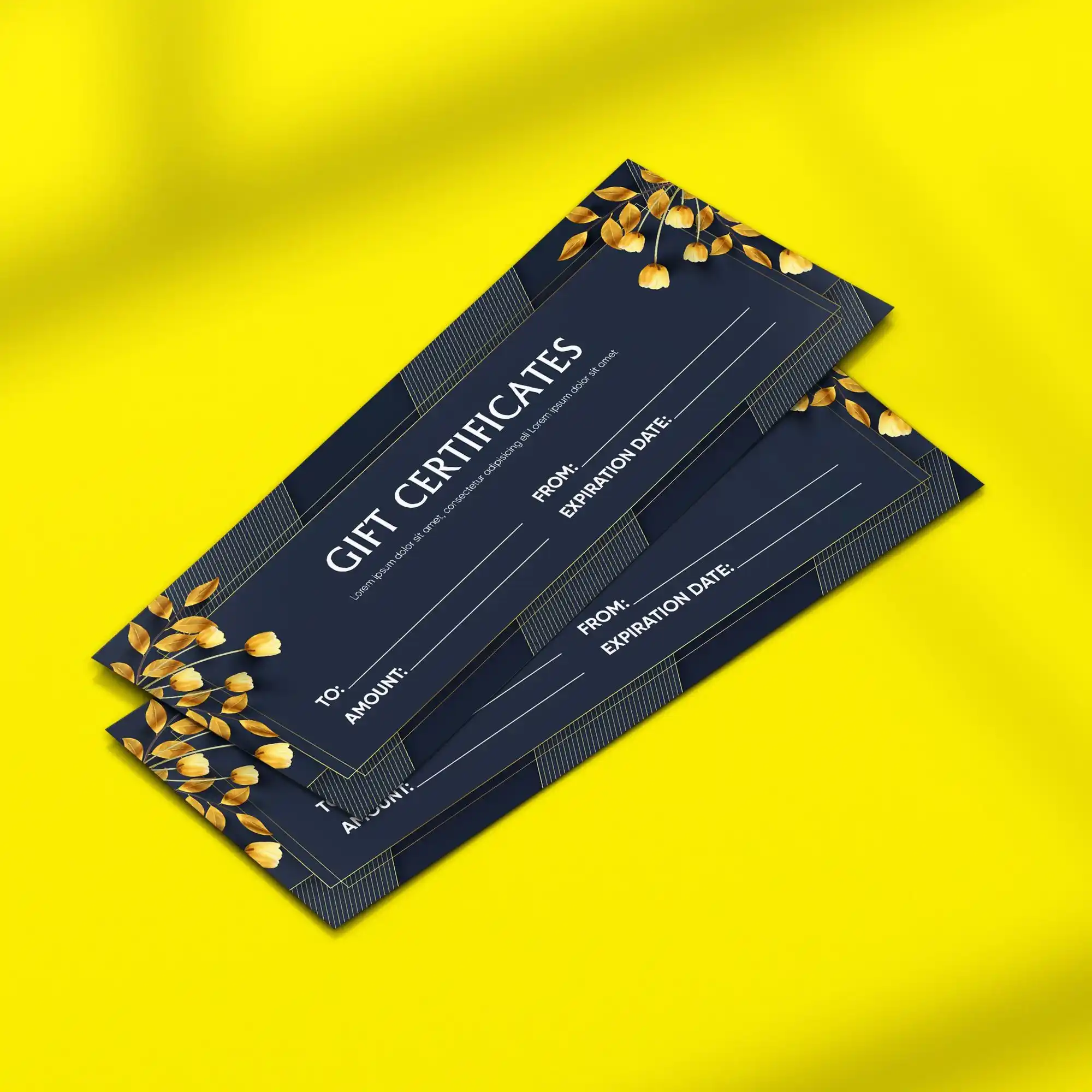 Custom Printed Standard Gift Certificates on High Quality Materials 3 Custom Printed Standard Gift Certificates on High Quality Materials 3