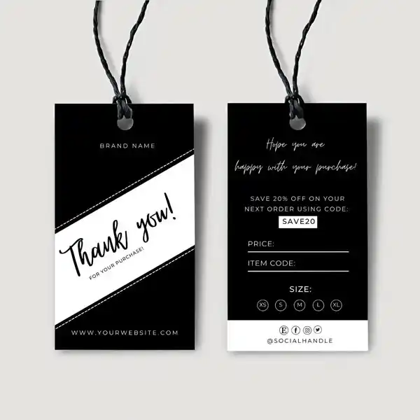 Custom Printed Standard Hang Tags on High Quality Materials 3 Custom Printed Standard Hang Tags on High Quality Materials 3