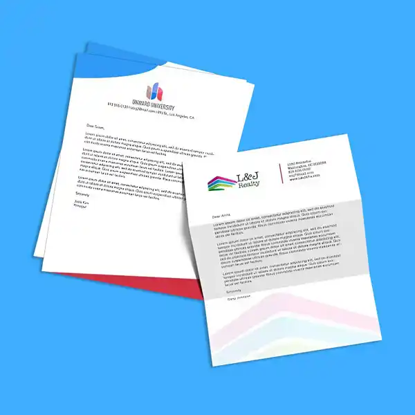 Custom Printed Standard Letterhead on High Quality Materials 2 Custom Printed Standard Letterhead on High Quality Materials 2
