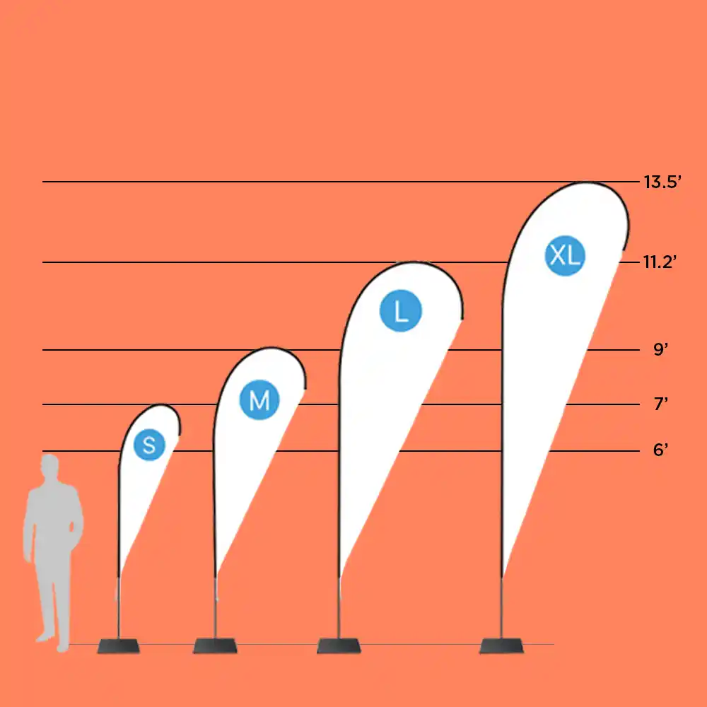 Custom Printed Teardrop Flags on High Quality Materials 2 Custom Printed Teardrop Flags on High Quality Materials 2