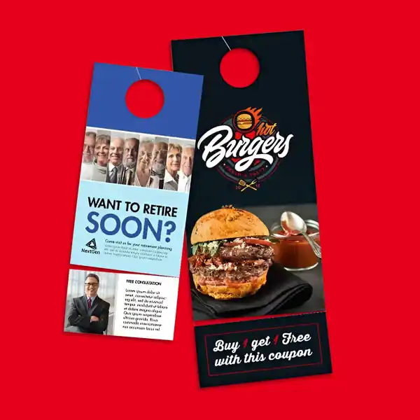 Custom Printed Tearoff Door Hangers on High Quality Materials 1 Custom Printed Tearoff Door Hangers on High Quality Materials 1