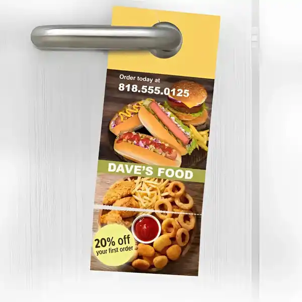 Custom Printed Tearoff Door Hangers on High Quality Materials 2 Custom Printed Tearoff Door Hangers on High Quality Materials 2