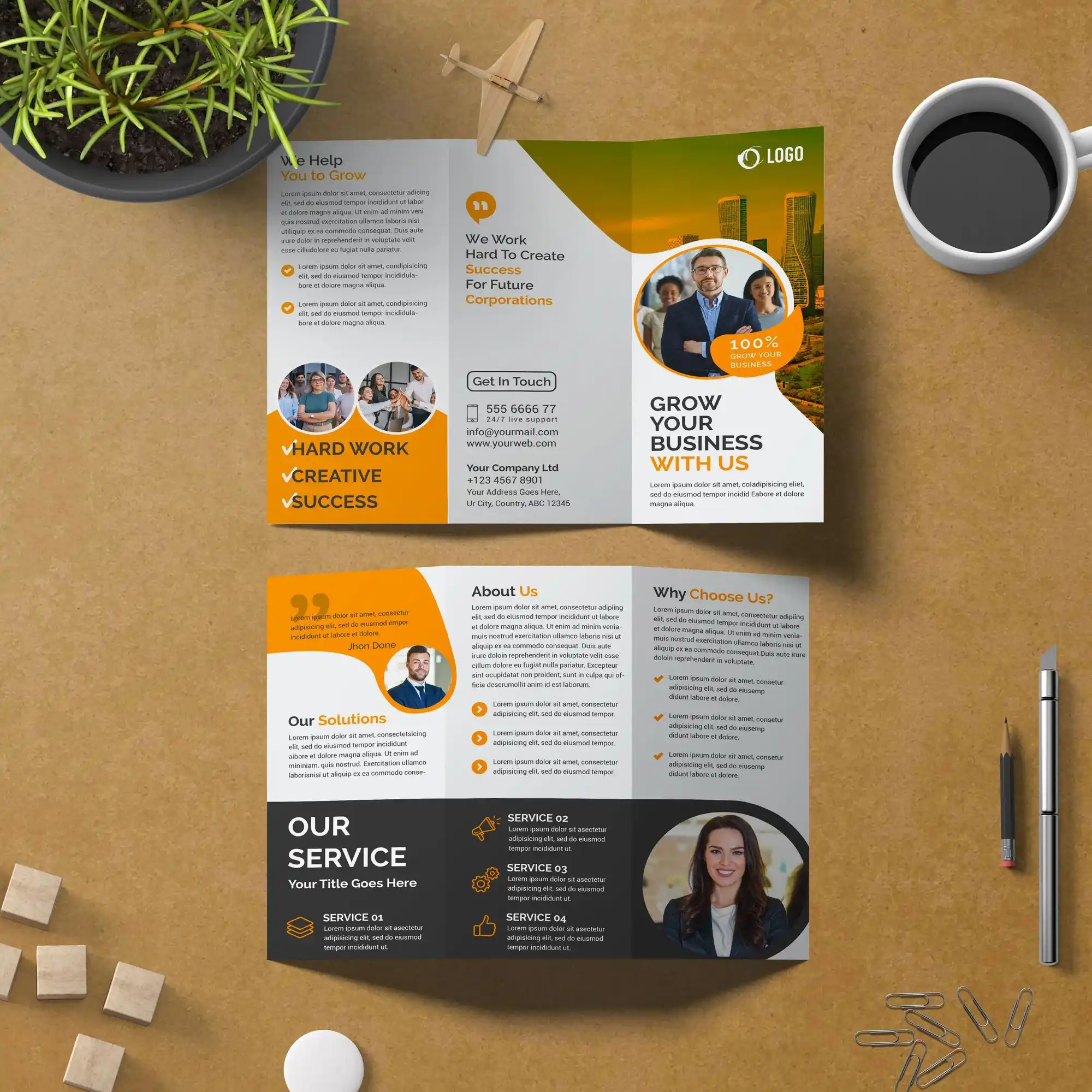 Custom Printed Tri-Fold Brochures on High Quality Materials 3 Custom Printed Tri-Fold Brochures on High Quality Materials 3