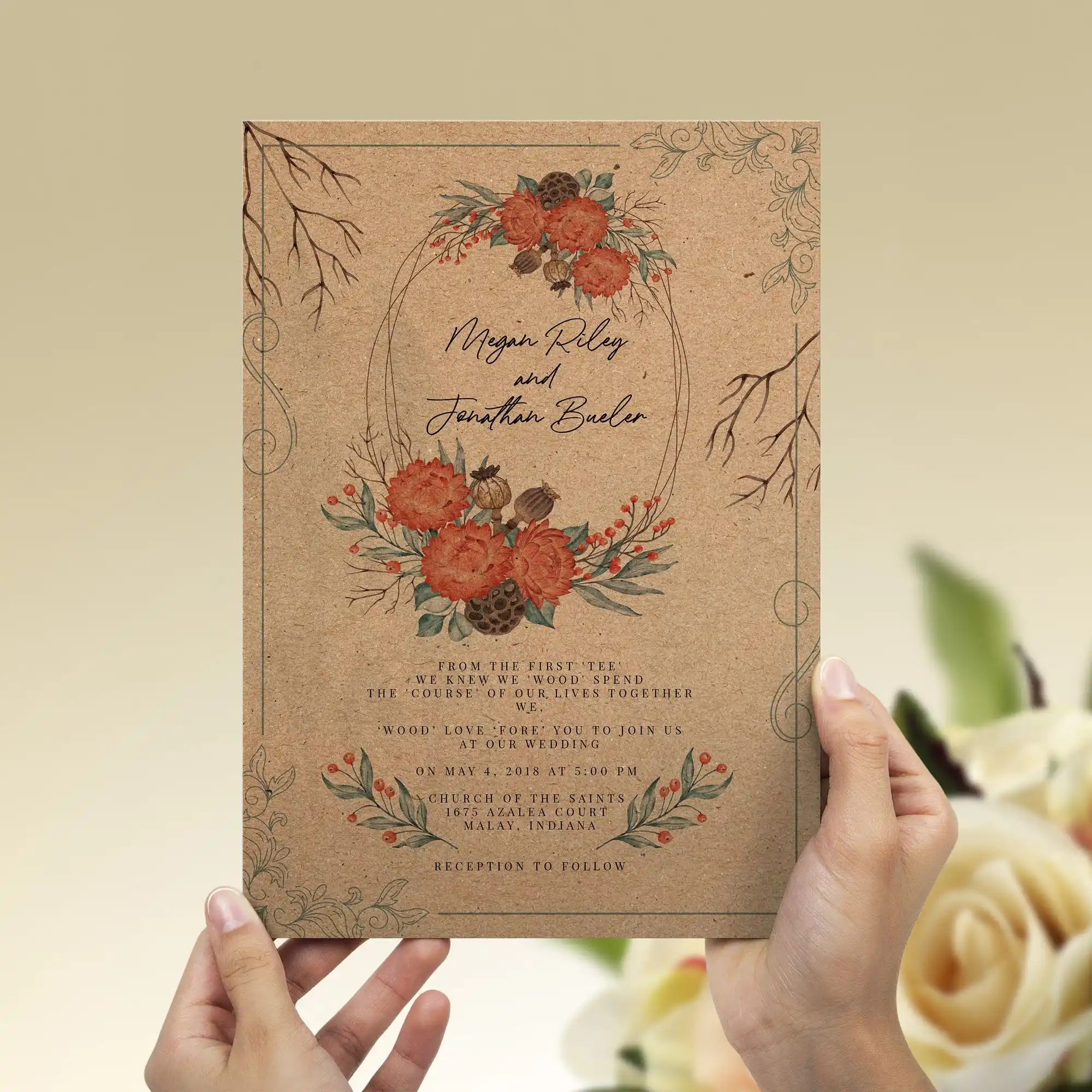 Custom Printed Kraft Invitations on High Quality Materials 3 Custom Printed Kraft Invitations on High Quality Materials 3